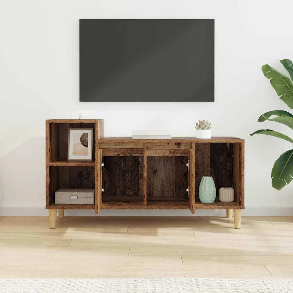 TV staliukas Televizoriaus spintelė 100 x 35 x 55 cm Senovinis medis