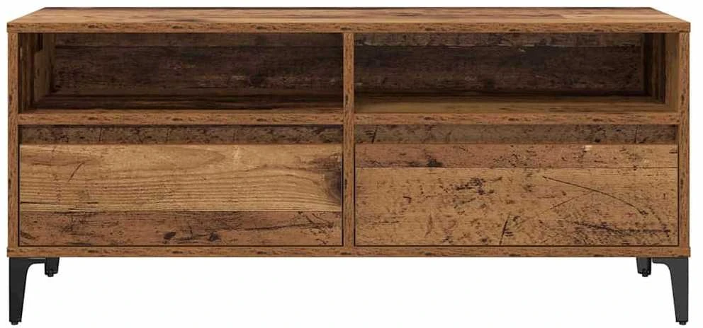 TV staliukas Televizoriaus spintelė Senovinis medis 100 x 34,5 x 44,5 cm