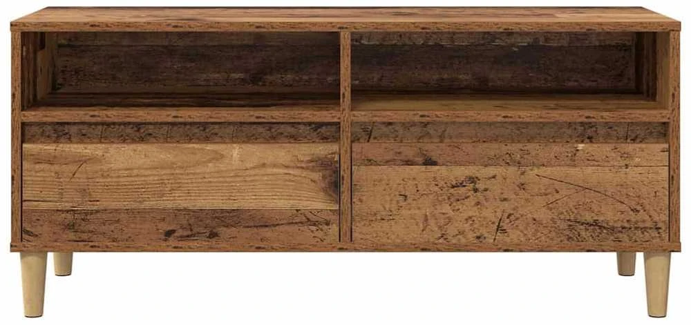 TV staliukas Televizoriaus spintelė 100 x 34,5 x 44,5 cm Senovinis medis