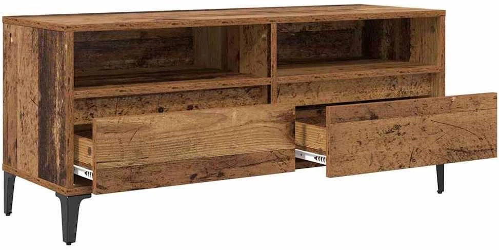TV staliukas Televizoriaus spintelė Senovinis medis 100 x 34,5 x 44,5 cm