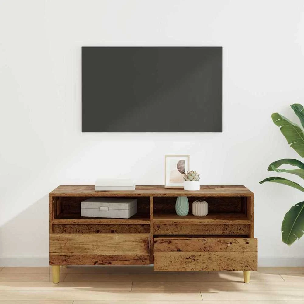 TV staliukas Televizoriaus spintelė 100 x 34,5 x 44,5 cm Senovinis medis