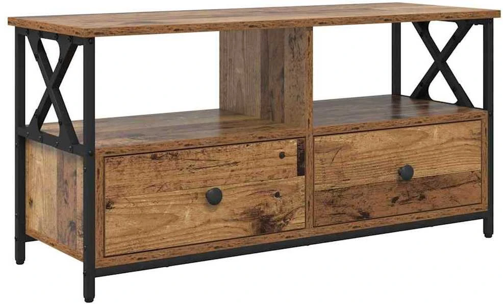 TV staliukas Televizoriaus spintelė Senovinis medis 90 x 33 x 45 cm