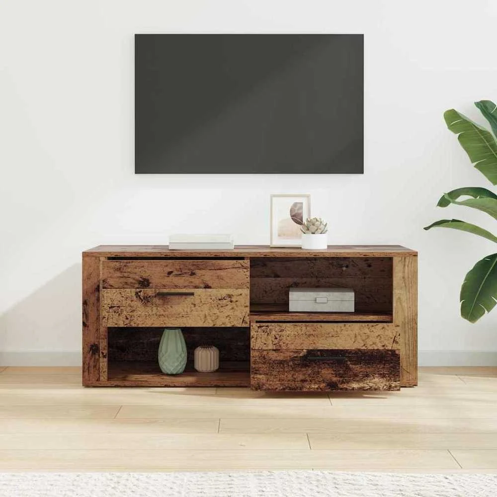 TV staliukas Televizoriaus spintelė 100 x 35 x 40 cm Senovinis medis
