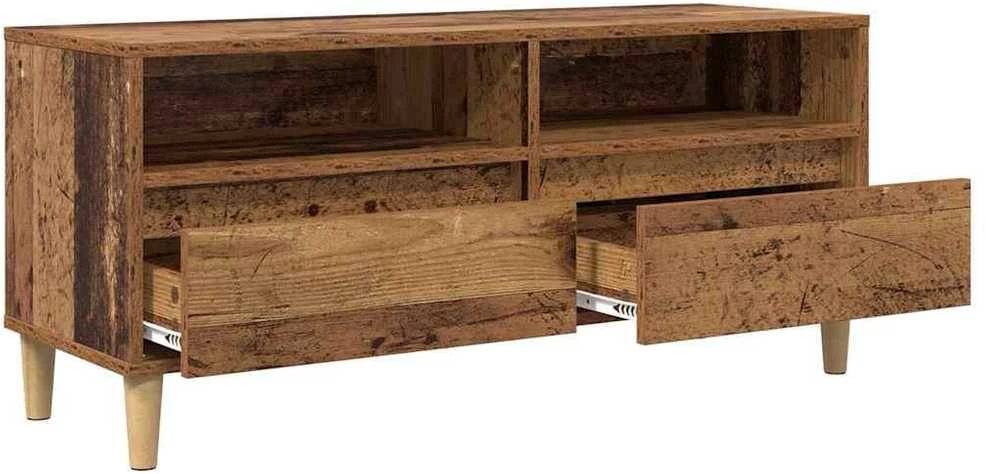 TV staliukas Televizoriaus spintelė 100 x 34,5 x 44,5 cm Senovinis medis