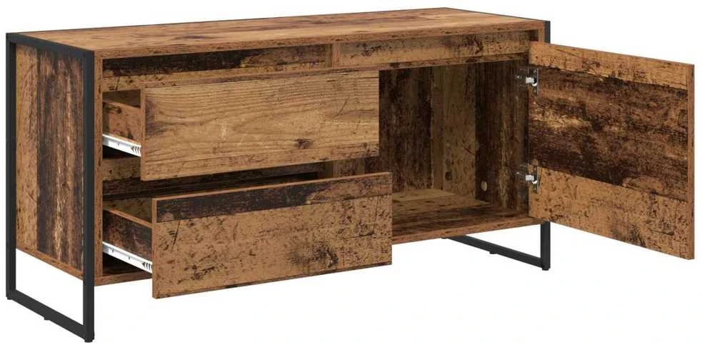 TV staliukas Televizoriaus spintelė 100 x 36 x 49.5 cm Senovinis medis