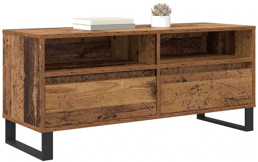 TV staliukas Televizoriaus spintelė Senovinis medis 100 x 34,5 x 44,5 cm