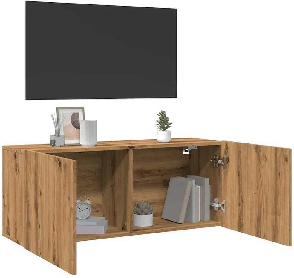 TV staliukas televizoriaus spintelė Sieninė Artisan ąžuolas 100x30x41 cm