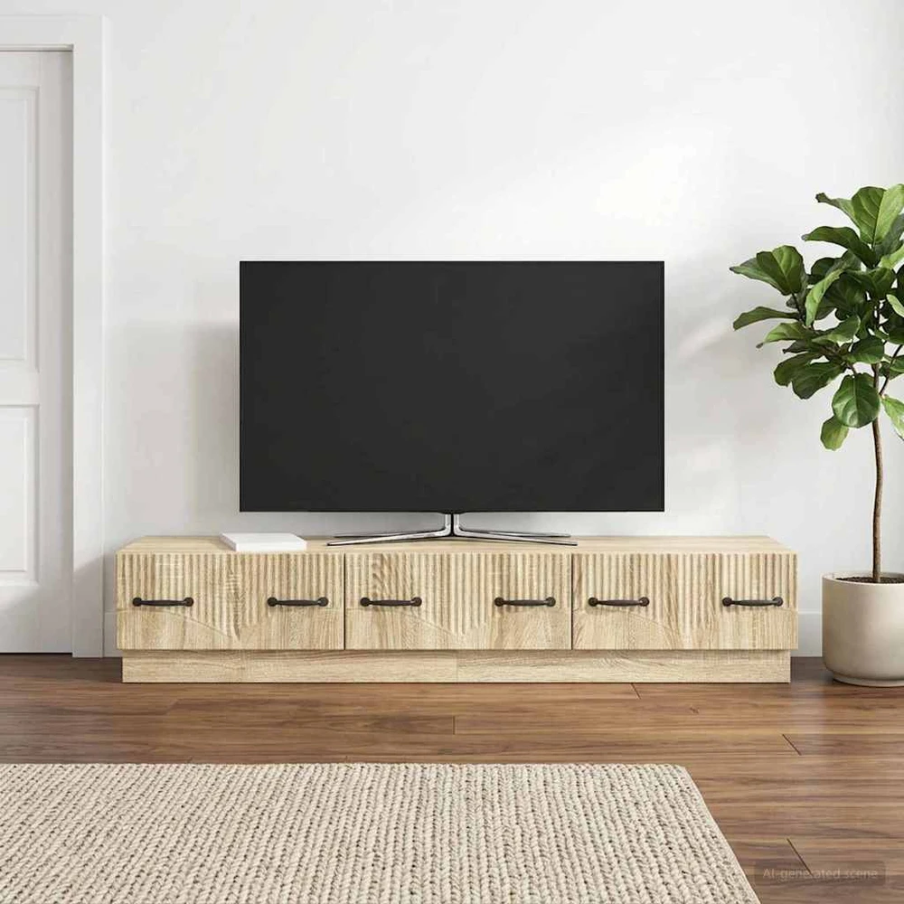 TV staliukas Televizoriaus spintelė Sonoma ąžuolas 147 x 34,5 x 27 cm