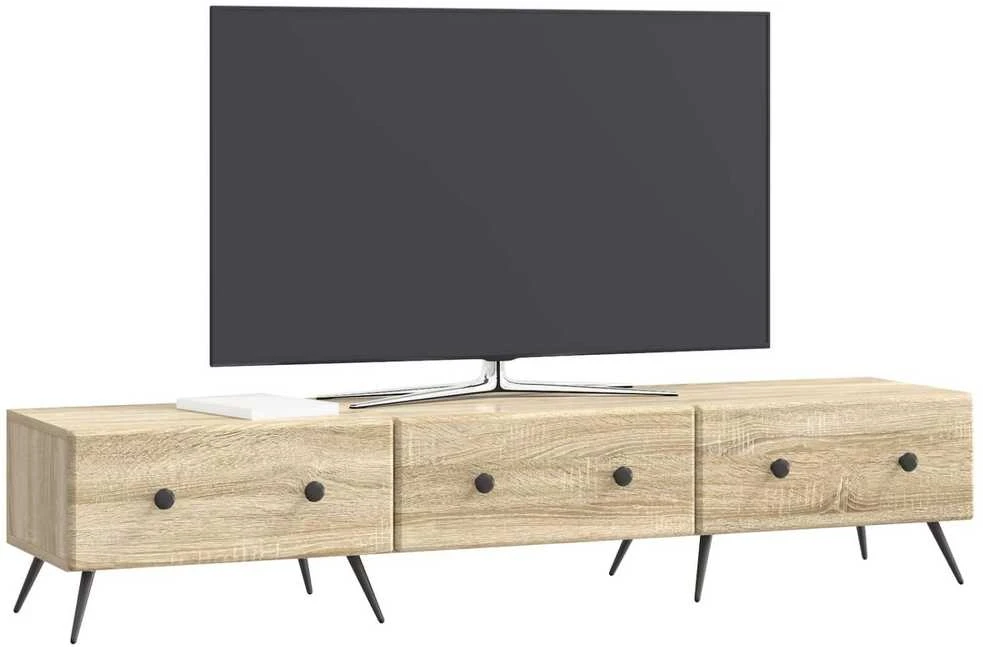 TV staliukas Televizoriaus spintelė Sonoma ąžuolas 147 x 34,5 x 30 cm