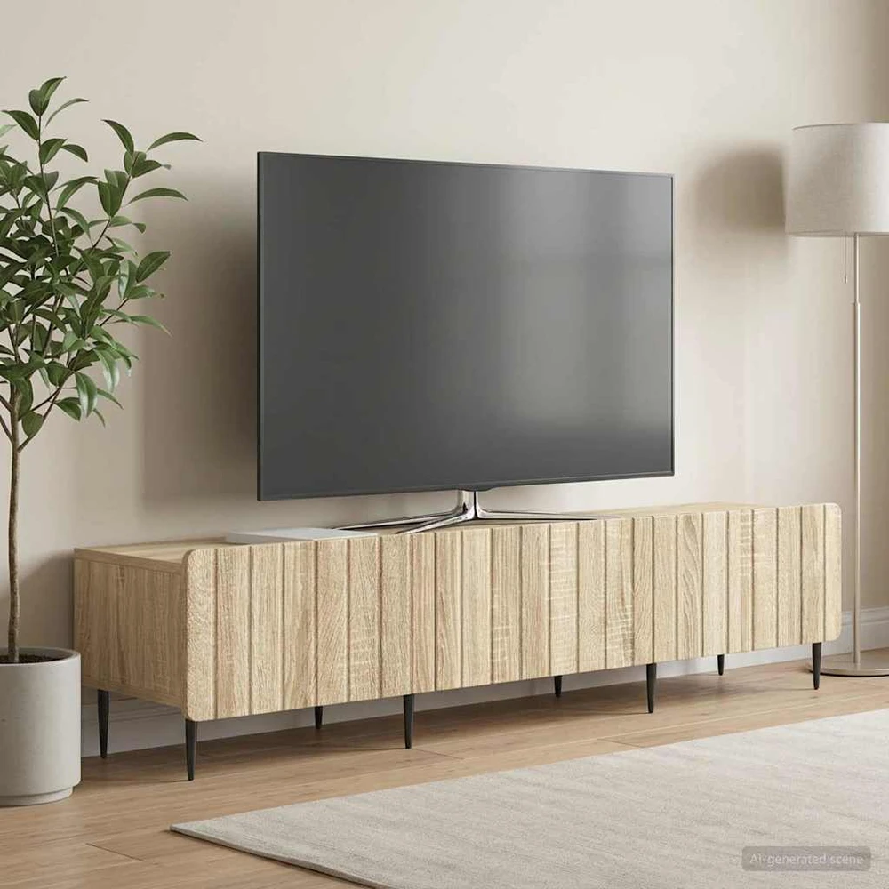 TV staliukas Televizoriaus spintelė 147 x 34,5 x 32 cm Sonoma ąžuolas