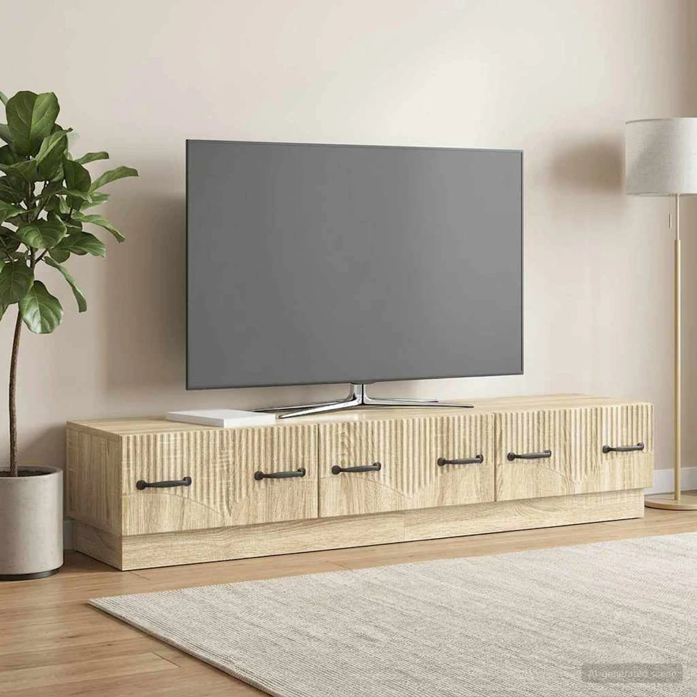TV staliukas Televizoriaus spintelė Sonoma ąžuolas 147 x 34,5 x 27 cm