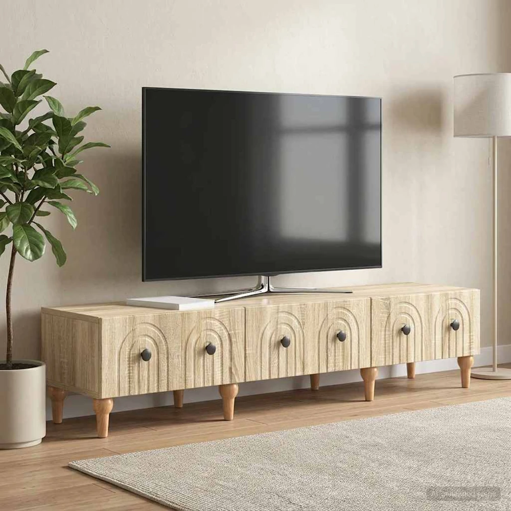 TV staliukas Televizoriaus spintelė Sonoma ąžuolas 147 x 34,5 x 30 cm