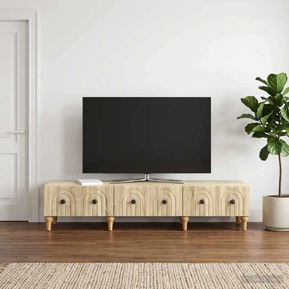 TV staliukas Televizoriaus spintelė Sonoma ąžuolas 147 x 34,5 x 30 cm
