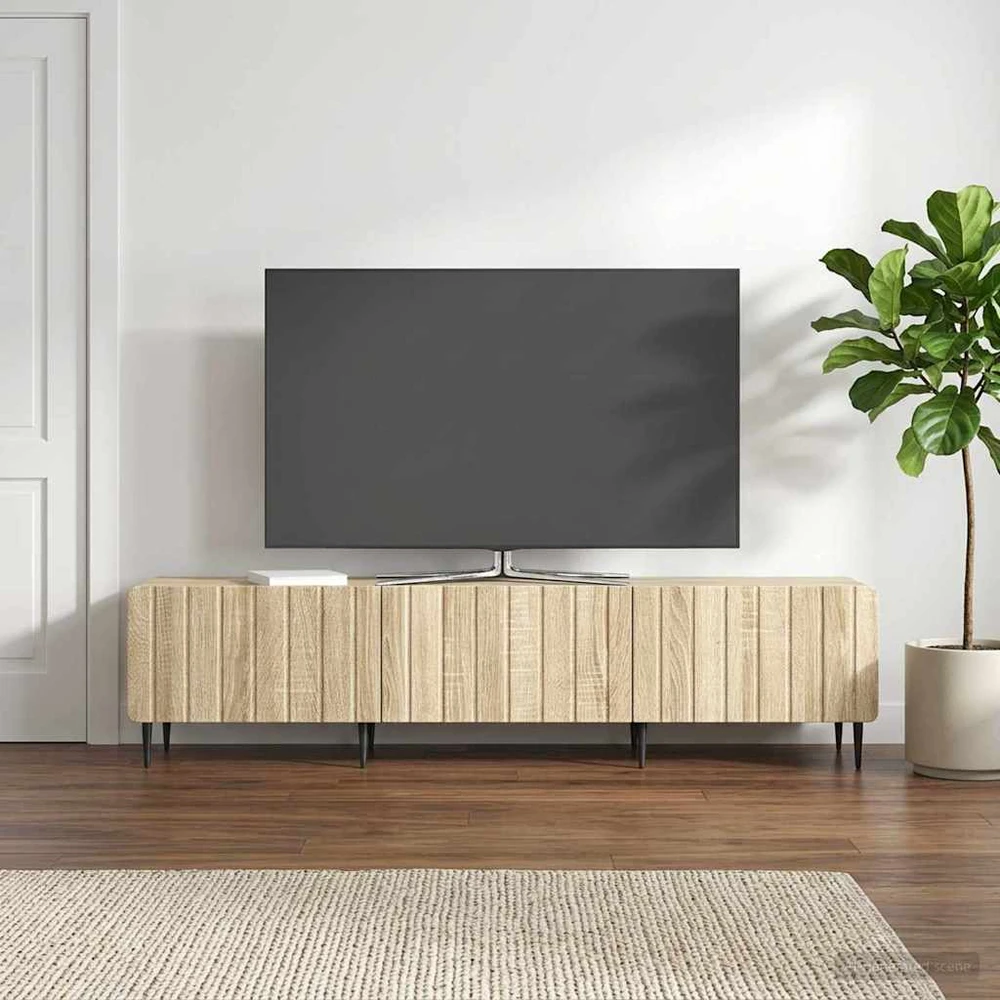 TV staliukas Televizoriaus spintelė 147 x 34,5 x 32 cm Sonoma ąžuolas