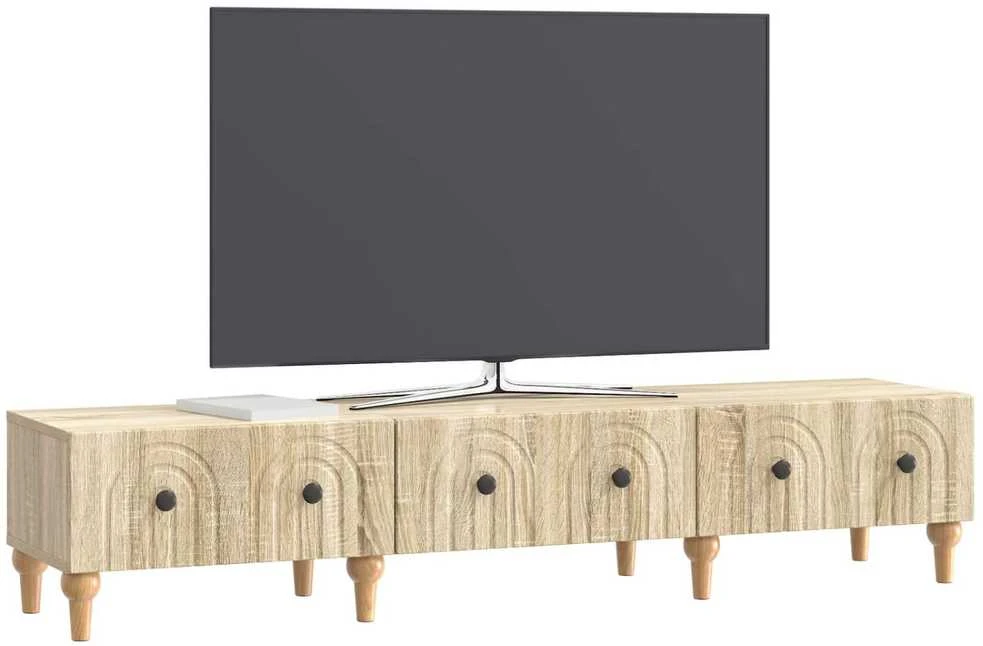 TV staliukas Televizoriaus spintelė Sonoma ąžuolas 147 x 34,5 x 30 cm