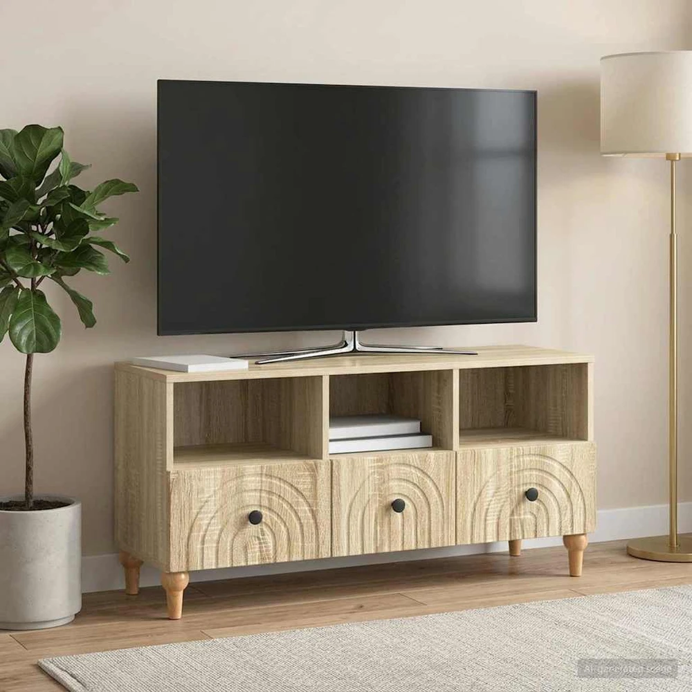 TV staliukas Televizoriaus spintelė 102 x 34,5 x 50 cm Sonoma ąžuolas