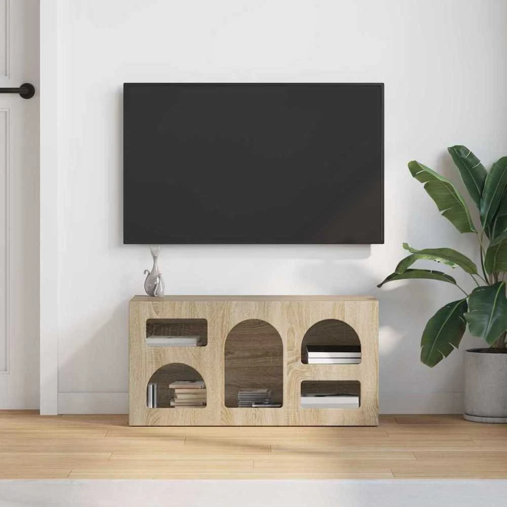 TV staliukas Televizoriaus spintelė ELST 80 x 35 x 40 cm Sonoma ąžuolas