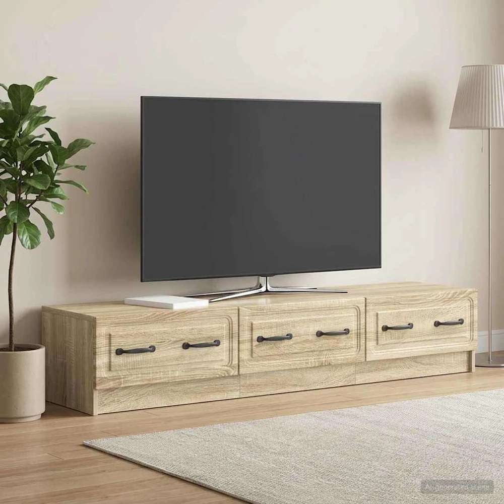 TV staliukas Televizoriaus spintelė 147 x 34,5 x 27 cm Sonoma ąžuolas
