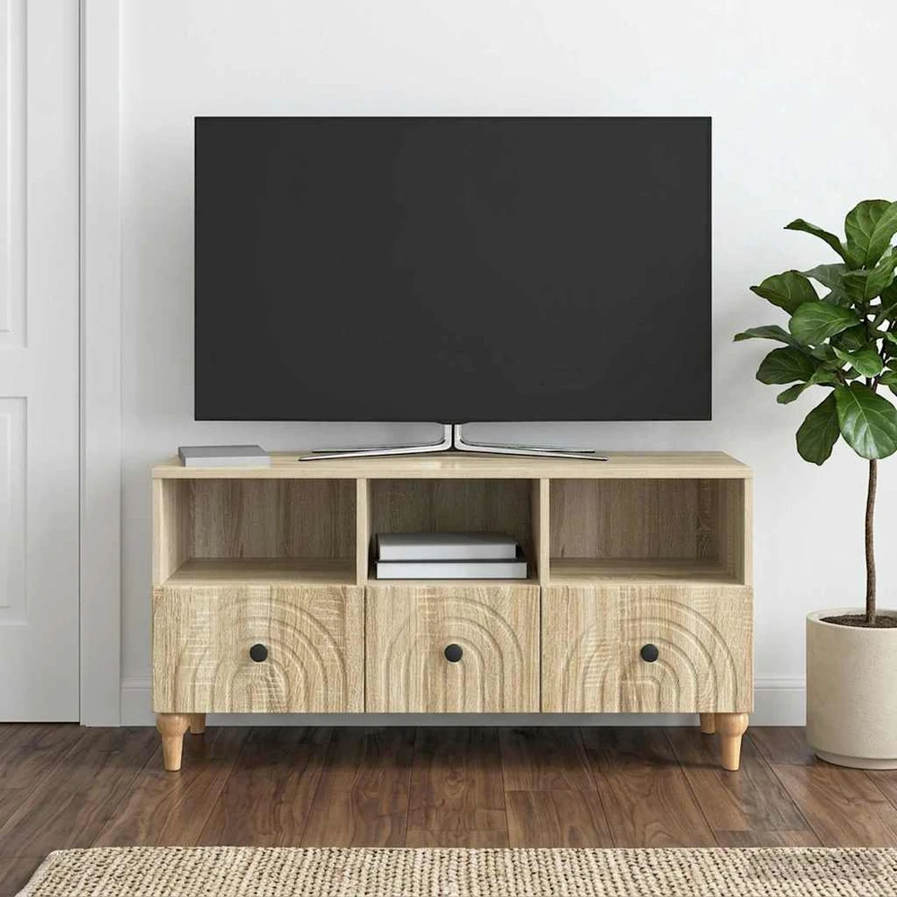 TV staliukas Televizoriaus spintelė 102 x 34,5 x 50 cm Sonoma ąžuolas