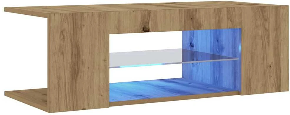 TV staliukas televizoriaus spintelė su LED lemputėmis Artisan ąžuolas