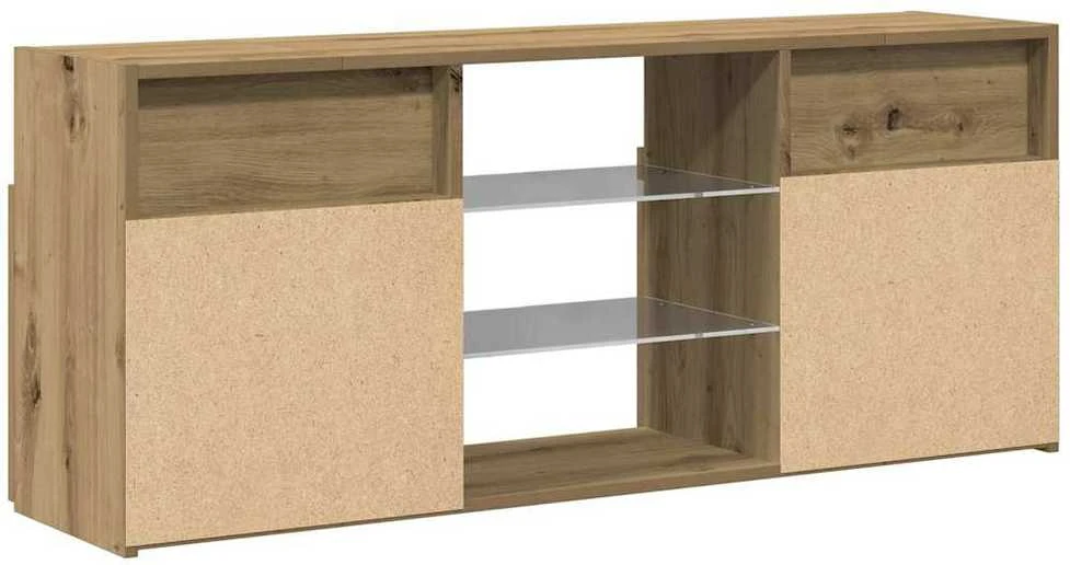TV staliukas televizoriaus spintelė su LED lemputėmis Artisan ąžuolas