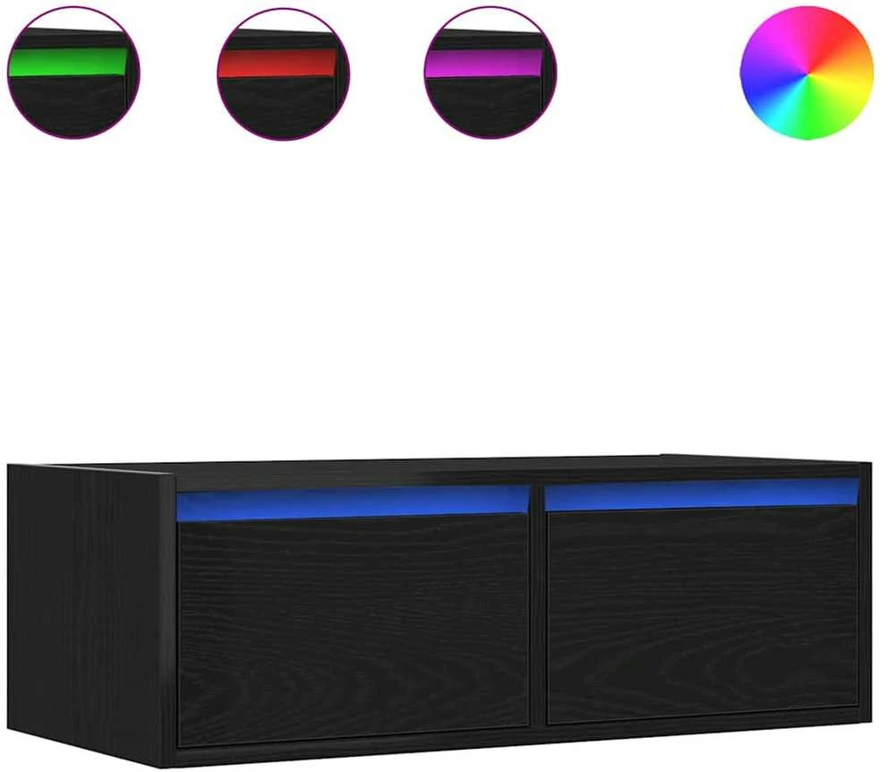 TV staliukas Televizoriaus spintelė su LED apšvietimu, 75x35,5x25 cm