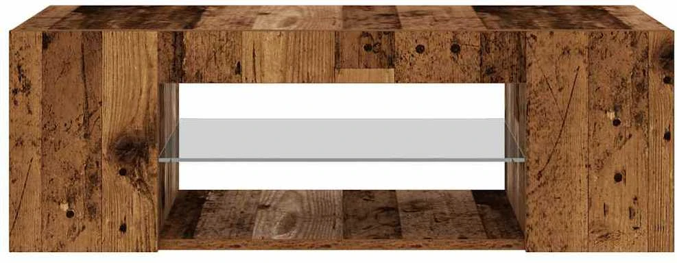 TV staliukas televizoriaus spintelė su LED lemputėmis Old Wood