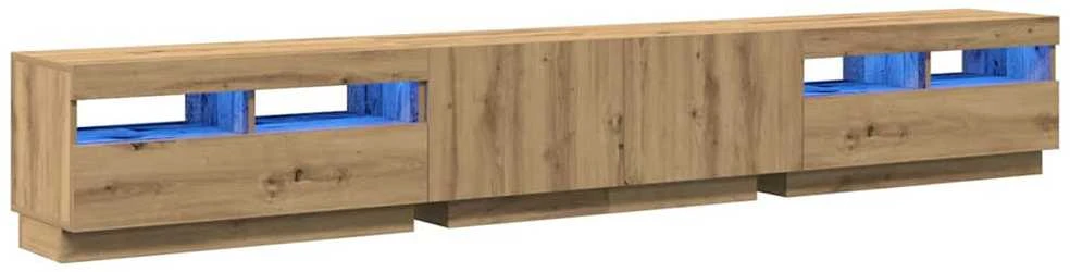 TV staliukas televizoriaus spintelė su LED lemputėmis Artisan ąžuolas