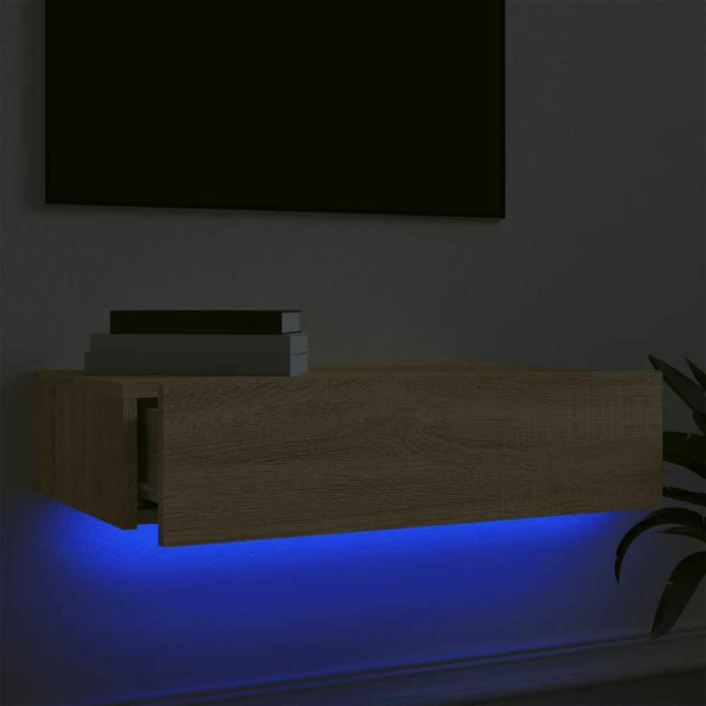 TV staliukas Televizoriaus spintelė su LED lemputėmis, ąžuolo, 60x35x15,5cm