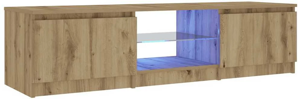 TV staliukas televizoriaus spintelė su LED lemputėmis Artisan ąžuolas
