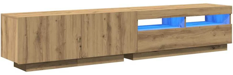 TV staliukas televizoriaus spintelė su LED lemputėmis Artisan ąžuolas
