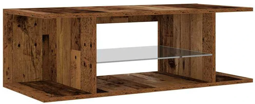 TV staliukas televizoriaus spintelė su LED lemputėmis Old Wood