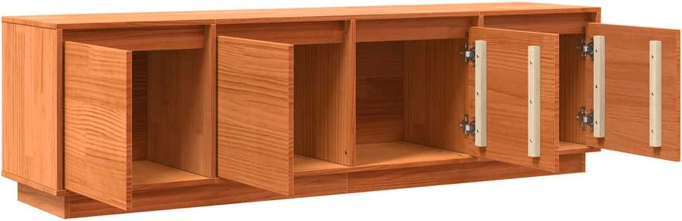 TV staliukas Televizoriaus spintelė 156 x 37 x 45 cm Ruda Apdirbta mediena