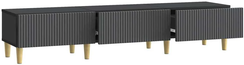 TV staliukas Televizoriaus spintelė 147 x 34,5 x 30 cm Juoda