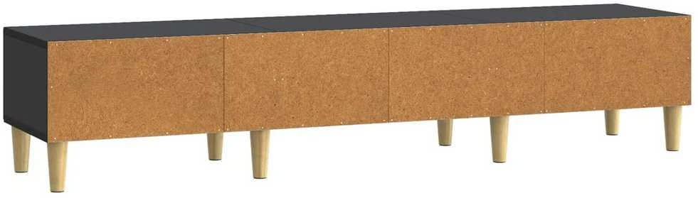 TV staliukas Televizoriaus spintelė 147 x 34,5 x 30 cm Juoda