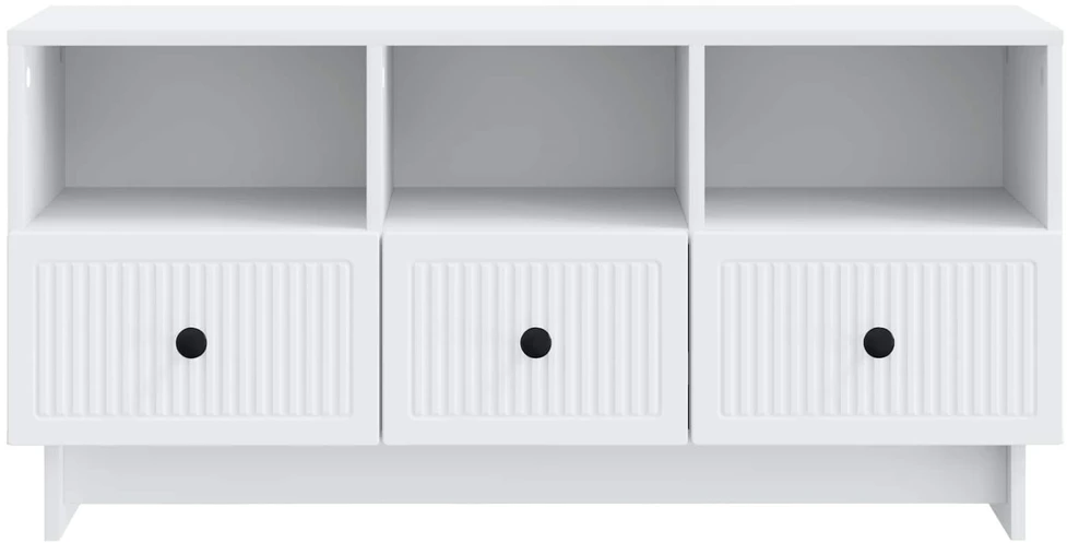 TV staliukas Televizoriaus spintelė su stalčių Balta 102 x 34,5 x 50 cm