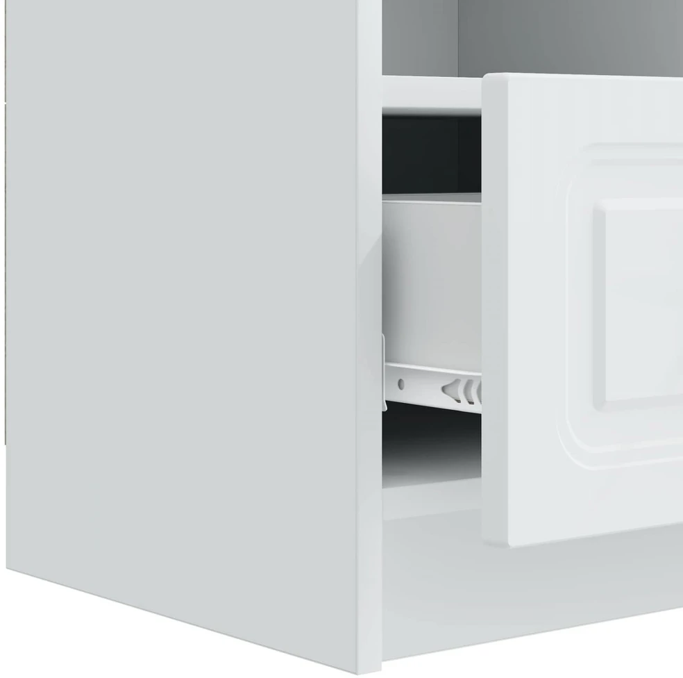TV staliukas Televizoriaus spintelė su stalčių Balta 102 x 34,5 x 47 cm