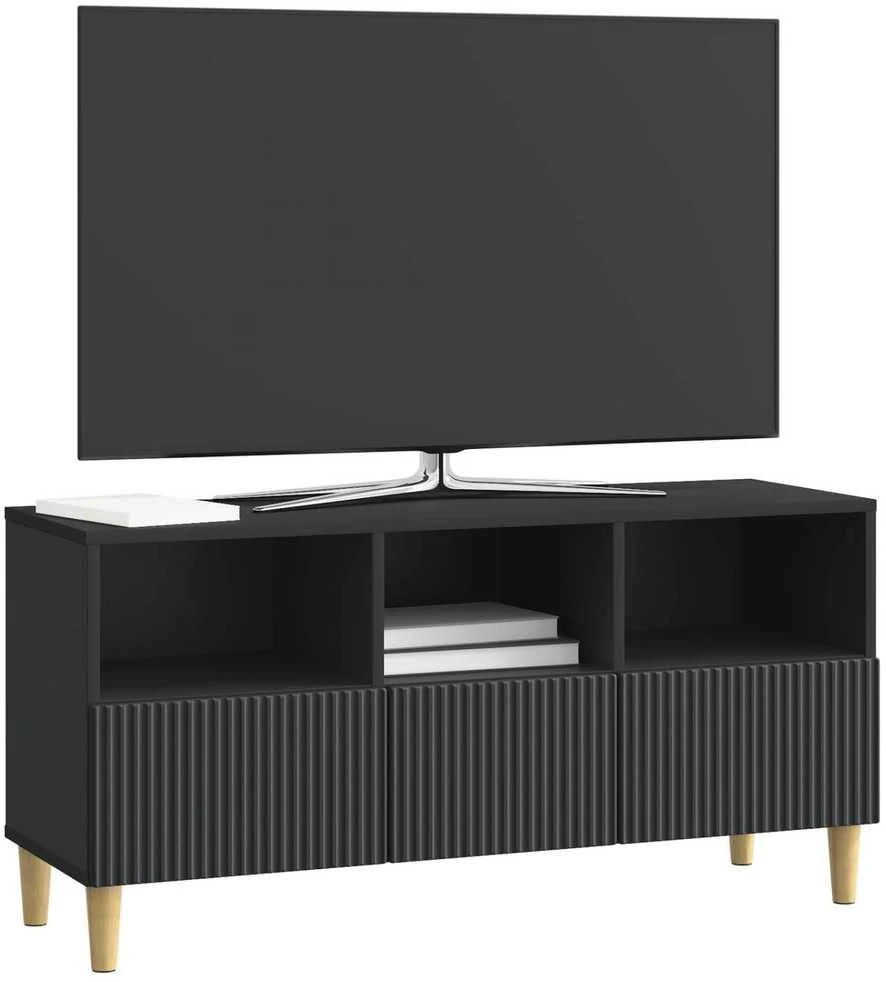 TV staliukas Televizoriaus spintelė 102 x 34,5 x 50 cm Juoda