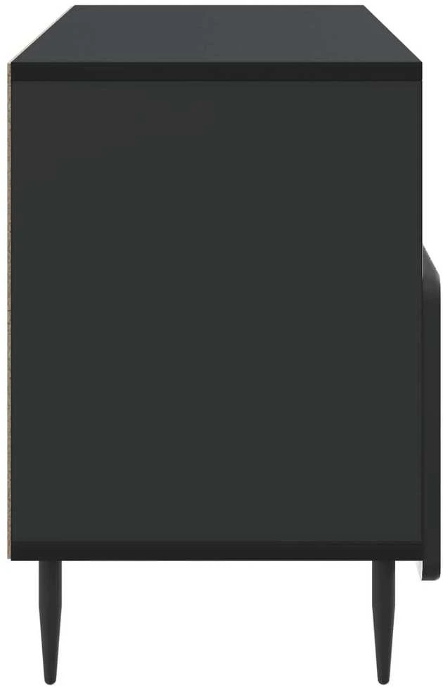 TV staliukas Televizoriaus spintelė su stalčių Juoda 102 x 34,5 x 50 cm