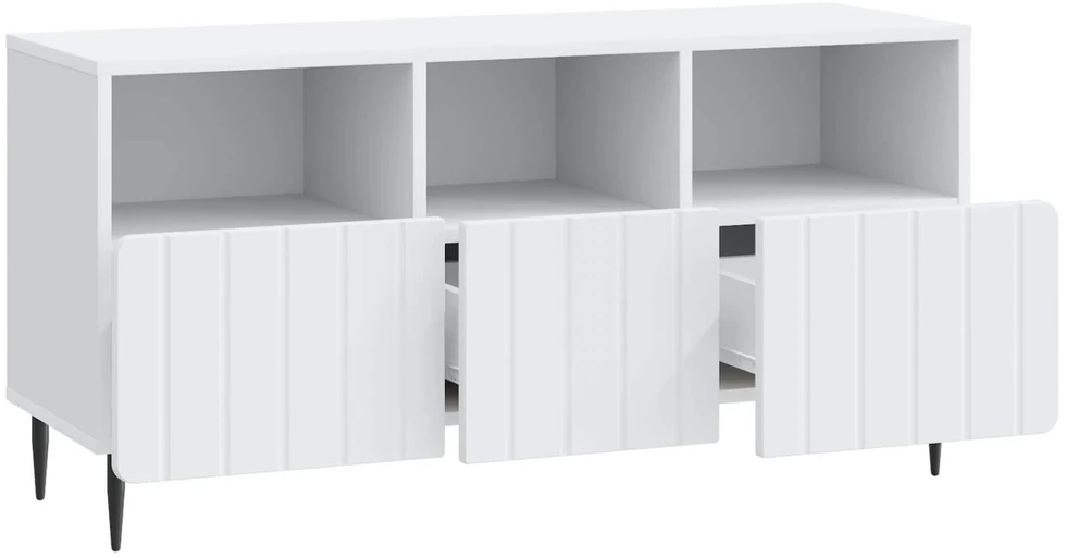 TV staliukas Televizoriaus spintelė su stalčių Balta 102 x 34,5 x 50 cm