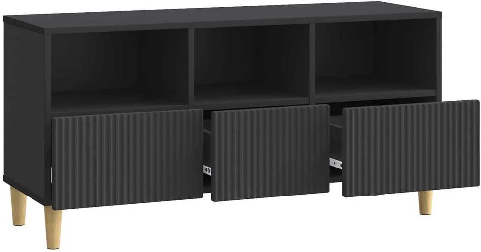 TV staliukas Televizoriaus spintelė 102 x 34,5 x 50 cm Juoda