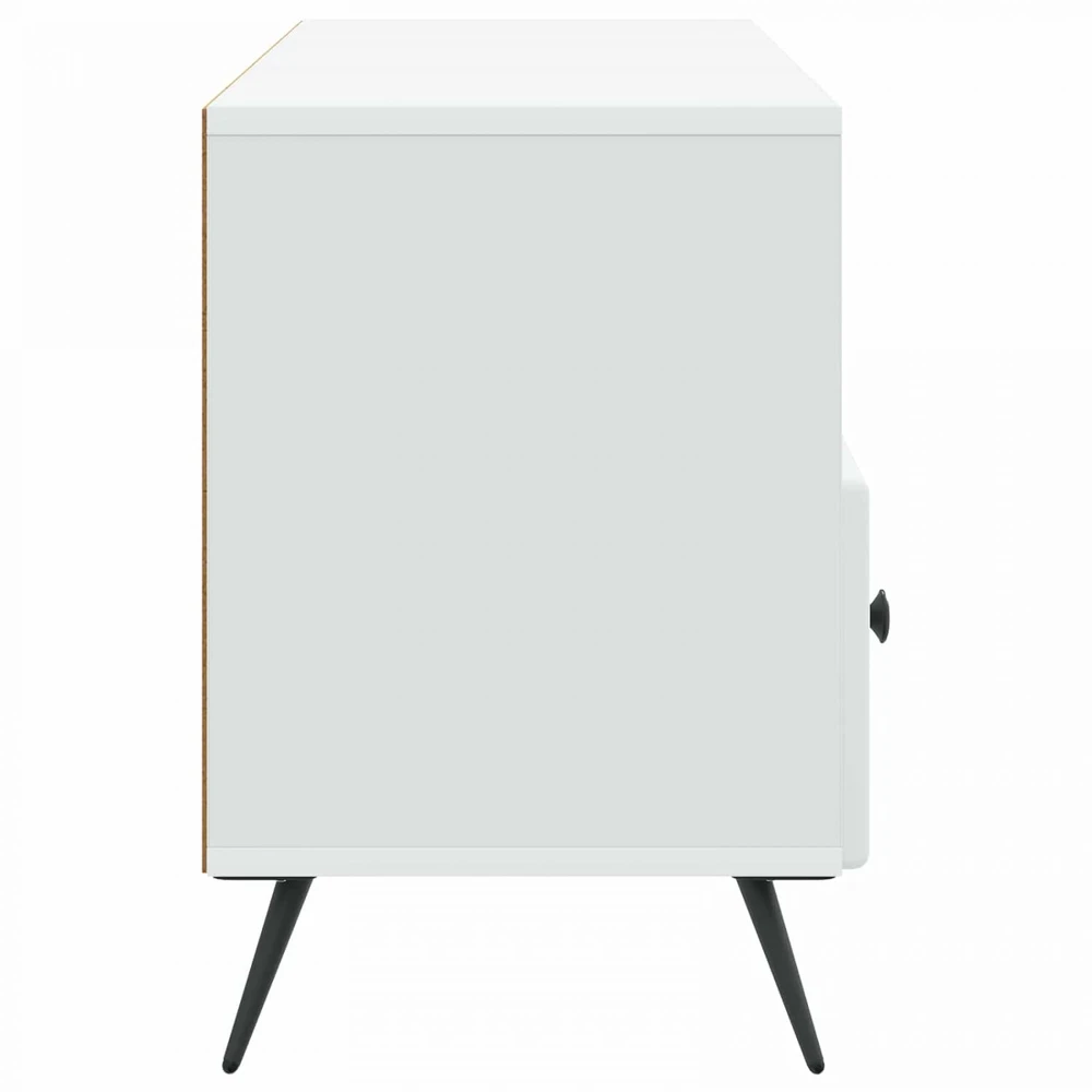 TV staliukas Televizoriaus spintelė su stalčių Balta 102 x 34,5 x 50 cm