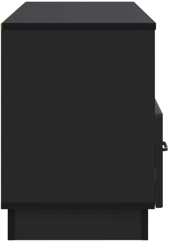 TV staliukas Televizoriaus spintelė su stalčių Juoda 102 x 34,5 x 47 cm