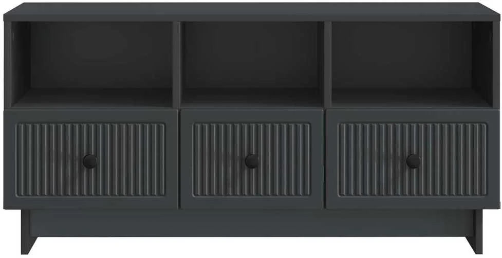 TV staliukas Televizoriaus spintelė su stalčių Juoda 102 x 34,5 x 50 cm