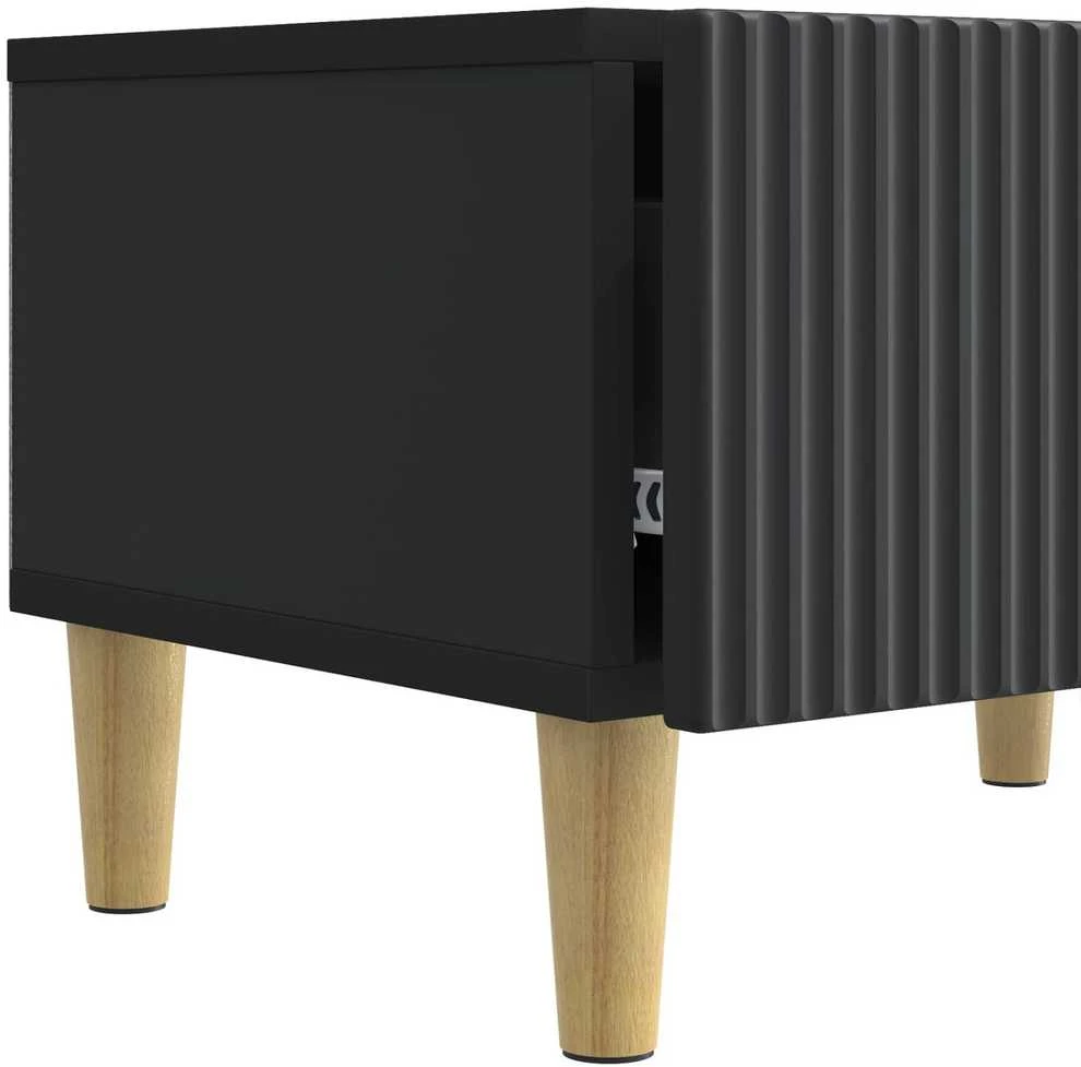 TV staliukas Televizoriaus spintelė 147 x 34,5 x 30 cm Juoda