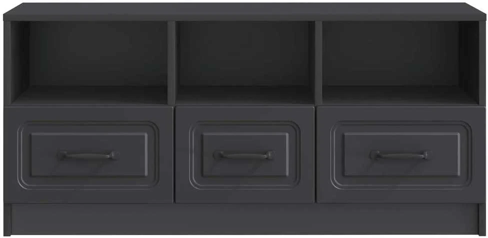 TV staliukas Televizoriaus spintelė su stalčių Juoda 102 x 34,5 x 47 cm