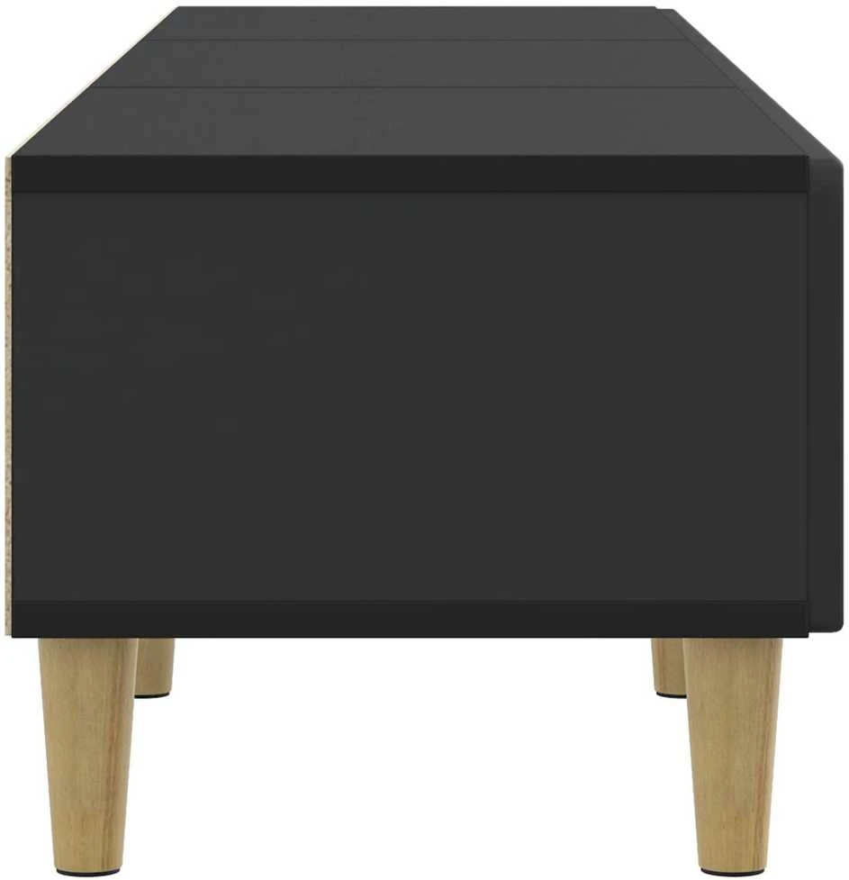 TV staliukas Televizoriaus spintelė 147 x 34,5 x 30 cm Juoda