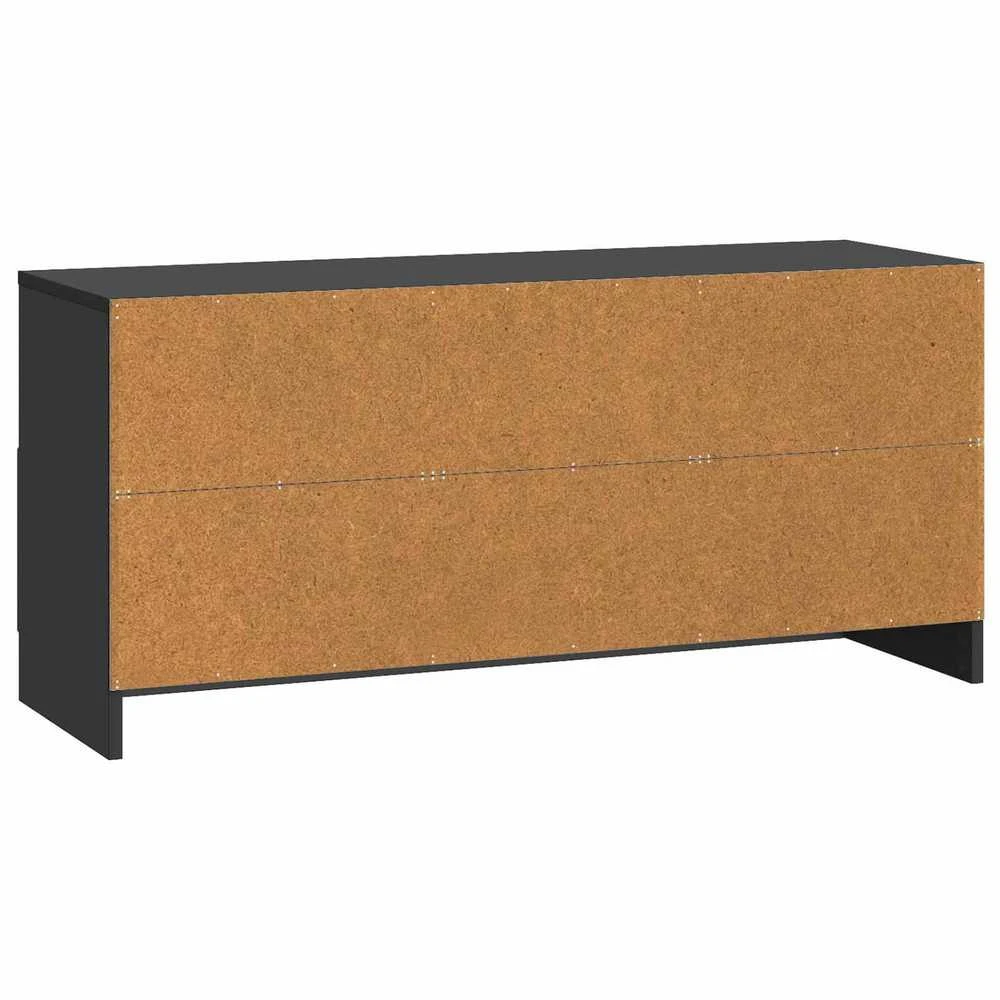 TV staliukas Televizoriaus spintelė su stalčių Juoda 102 x 34,5 x 47 cm