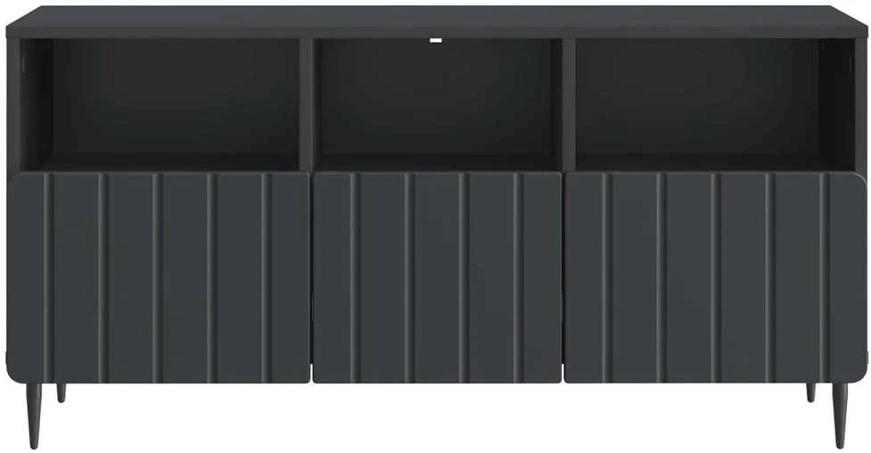 TV staliukas Televizoriaus spintelė su stalčių Juoda 102 x 34,5 x 50 cm