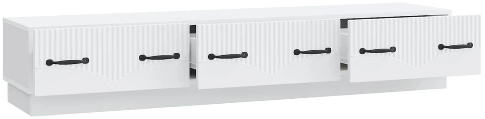 TV staliukas Televizoriaus spintelė su stalčių Balta 147 x 34,5 x 27 cm
